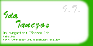 ida tanczos business card